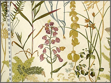 Purple Fritillaria Fern Fabric