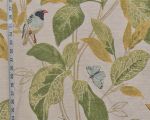 Tropical bird finch fabric Remnant- 30"