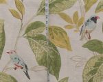 Tropical bird finch fabric Remnant- 18"