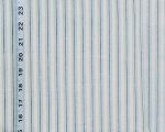 Blue ticking stripe fabric ombred Remnant- 27"