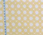 Yellow lattice fabric woven upholstery Remnant- 27"