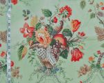 Pheasant floral fabric green Schumacher Greeff Southington 5 2/3 yds