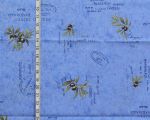 Blue French Provence olive tablecloth table cloth 55 1/4" W x 56" L