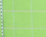 Green  windowpane plaid upholstery fabric Remnant- 36"