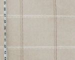 Taupe grey tan windowpane plaid upholstery fabric Remnant- 36"