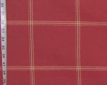 Orange rust windowpane plaid upholstery fabric Remnant- 36"