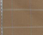 Brown windowpane plaid upholstery fabric Remnant- 36"