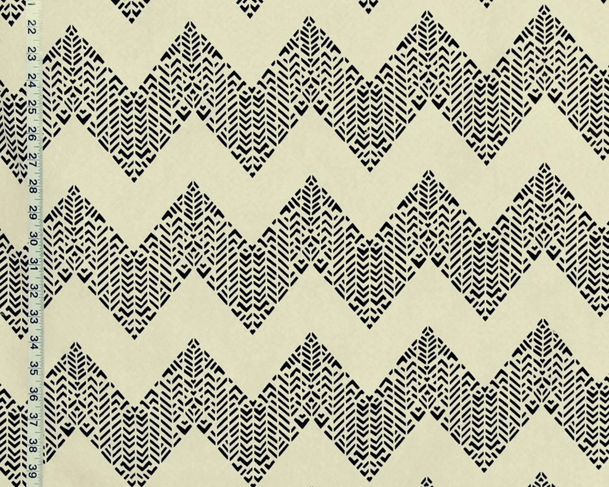 Lace chevron fabric zig-zag stripe beige from Brick House Fabric