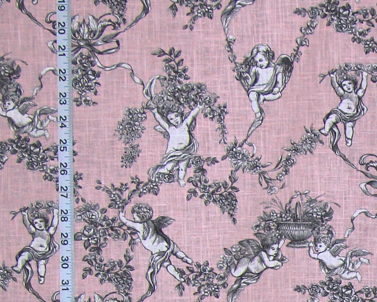 Lilac pink angel toile fabric from Brick House Fabric: Novelty Fabric