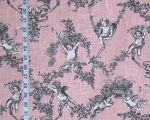 Lilac pink angel toile fabric