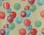 Balloon sky fabric novelty handprint linen whimsical