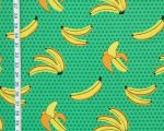 Banana fabric green polka dotted summer whimsy