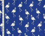 Outdoor retro dark blue flamingo fabric reversible upholstery