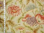 Vintage Clarence House Fabric floral poppy tulip dahlia blue