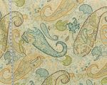 Clarence House Fabric teal brown paisley Chutney