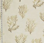 Brown coral fabric taupe tan ocean watercolor