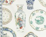 Antique porcelain fabric china dishes