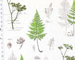 Green fern fabric botanical nature toile meadow linen