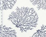 Grey coral fabric ocean upholstery material Remnant- 54"