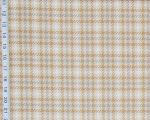 Beige tan grey gold plaid fabric houndstooth check upholstery
