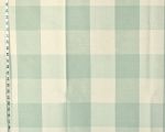 4" large grey blue green Buffalo check fabric- spa