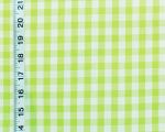 Yellow green lime checked gingham fabric