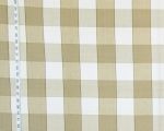 Large tan buffalo check fabric beige RT-Monr- D2929 Linen