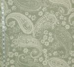 Green floral paisley fabric sage upholstery