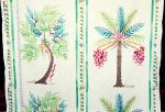 Palm tree fabric tropical watercolor whimsical linen- 60"