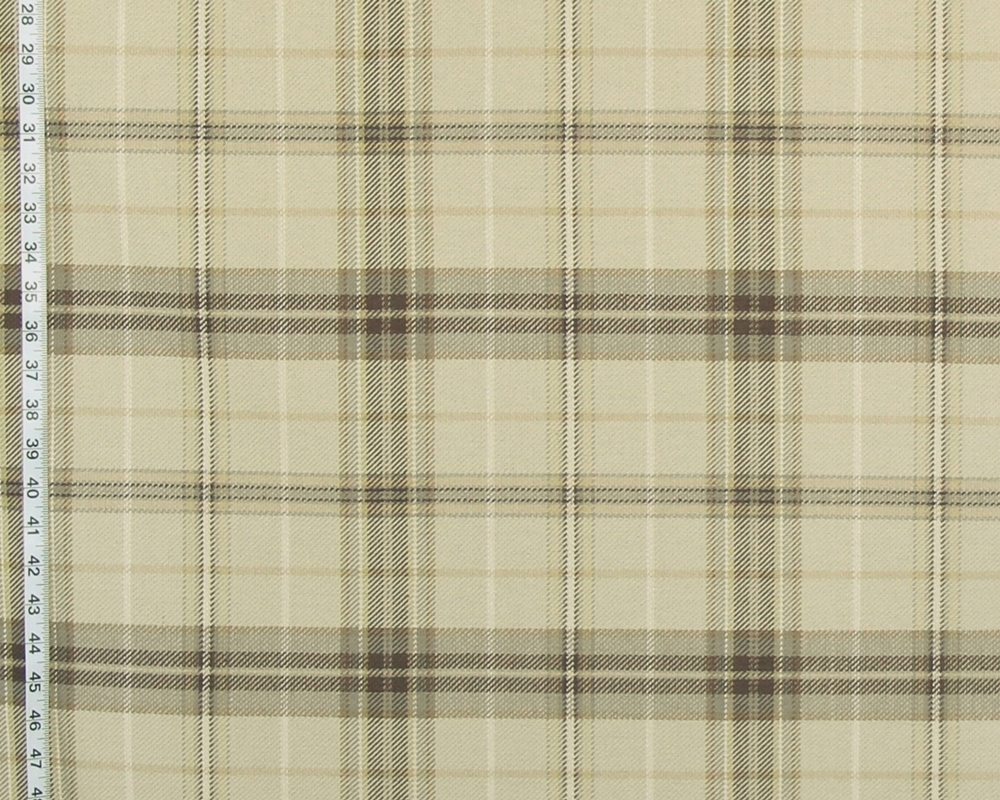 Beige plaid fabric RT-Parkh- D2894 Oyster from Brick House Fabric