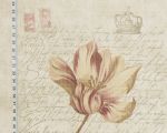 Tulip document script pillow top fabric stamps