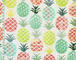 Tropical pineapple fabric fiesta colors watercolor