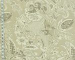 Clarence House fabric mid-century Asian garden tan linen Rosina