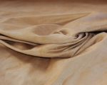 Gold sueded plush fabric
