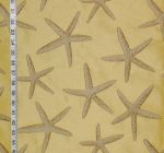 Starfish fabric sea star upholstery yellow