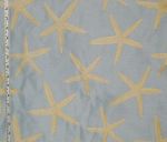 Blue starfish fabric sea star upholstery pastel