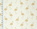 Outdoor retro neutral tan flamingo fabric reversible upholstery