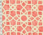 Orange lattice scroll fabric trellis tile watercolor REMNANT- 60"