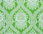 Green colonial floral toile fabric modern lime