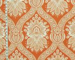 Orange colonial floral toile fabric modern