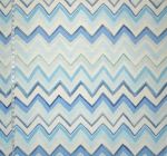 Blue chevron stripe fabric watercolor blue seaglass aqua