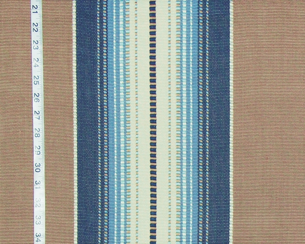 Blue Brown Southwestern Striped Fabric Trade Blanket Lake From Brick House Fabric Novelty Fabric