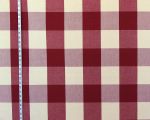 4" large brown red Buffalo check fabric- Berry