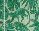 Aqua green monkey fabric silhouette jungle