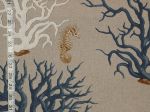 Blue coral seahorse fabric